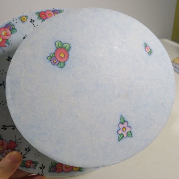 Mary Engelbreit Hat Gift Box Floral Blue & Pink - Picture 6 of 8